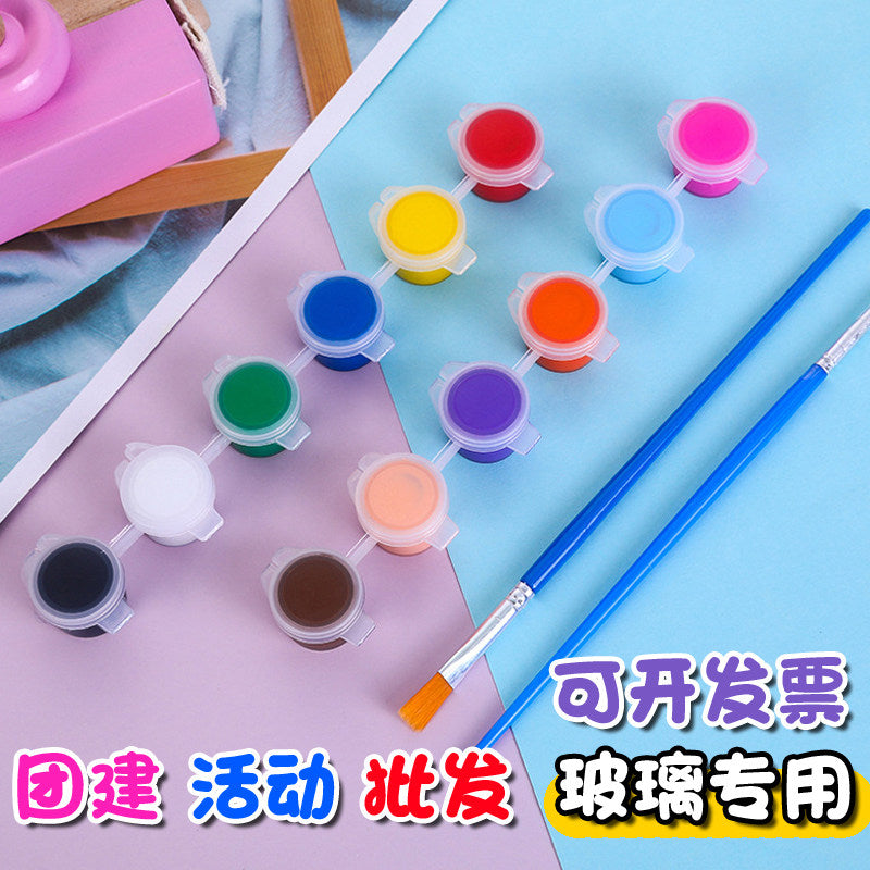 Wholesale 20 Sets Glass Painting Pigment Hand-Painted DIY Waterproof Translucent Art Painting Material Kit