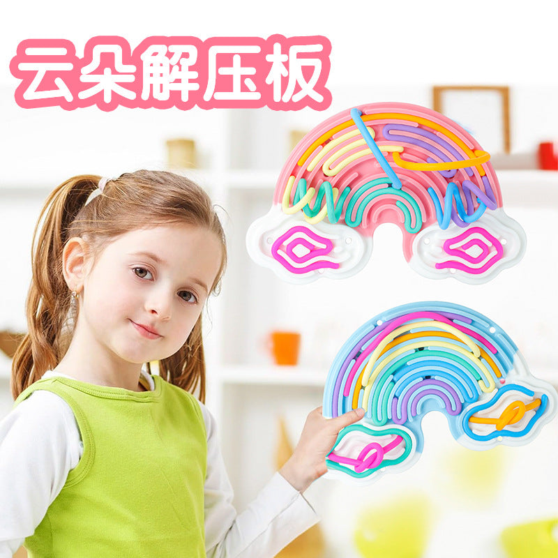 Sensory Activity Board Educational Toy Silicone Spatial Sensory Decompression Board for Kids
