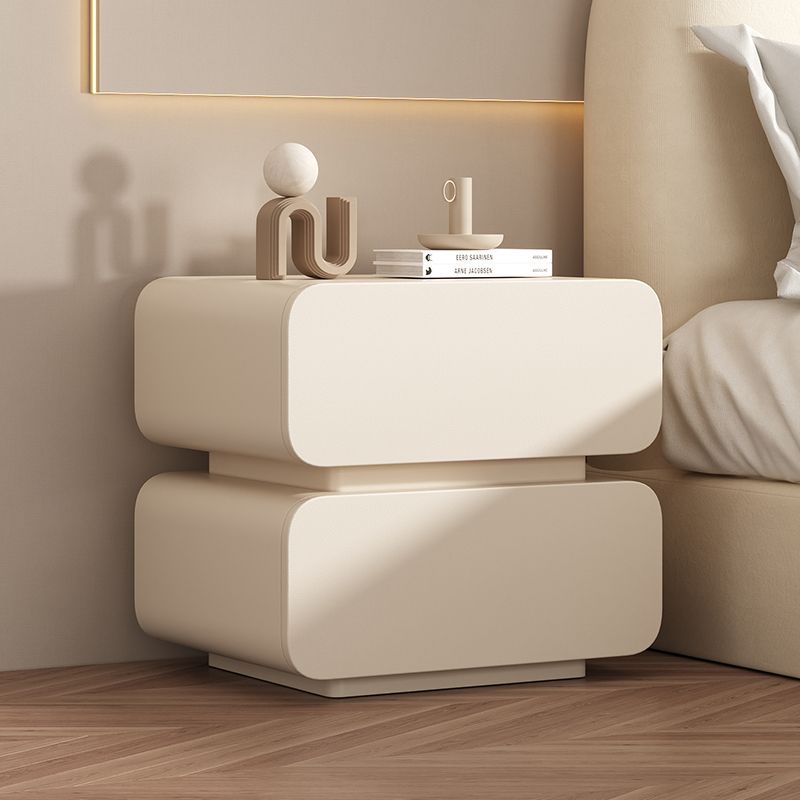 Cream Style Bedside Table Italian Light Luxury High-End Bedroom Storage Cabinet Simple Side Table Small Cabinet