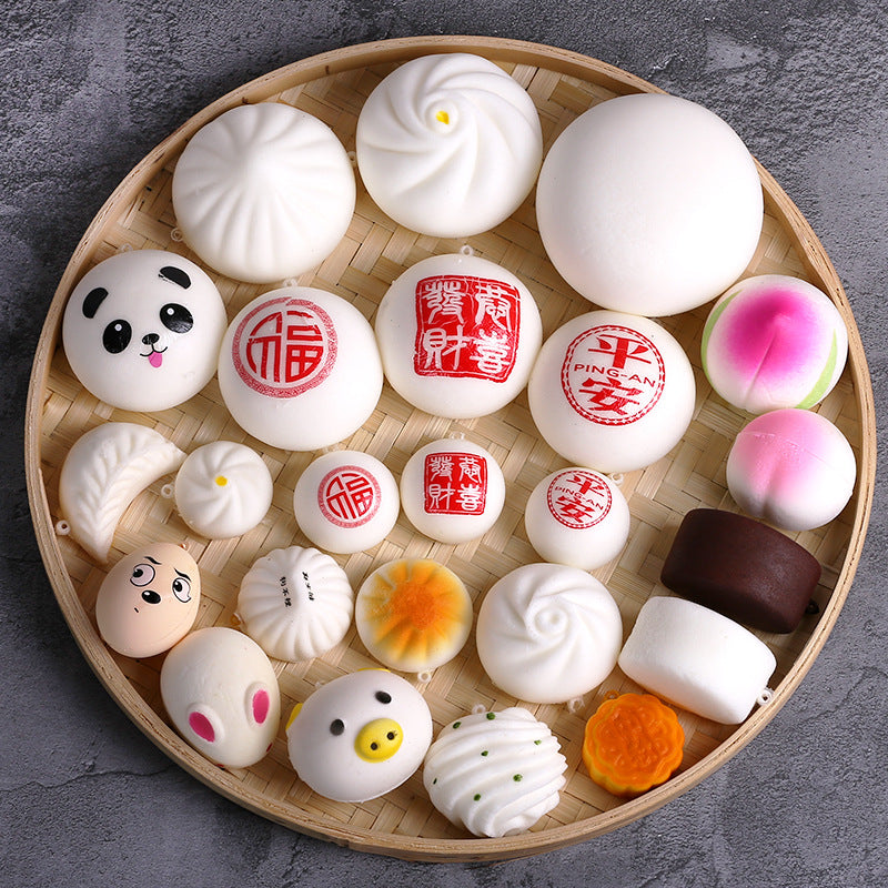 Realistic Steamed Bun Dumpling Pretend Play Food Early Education Toy Model