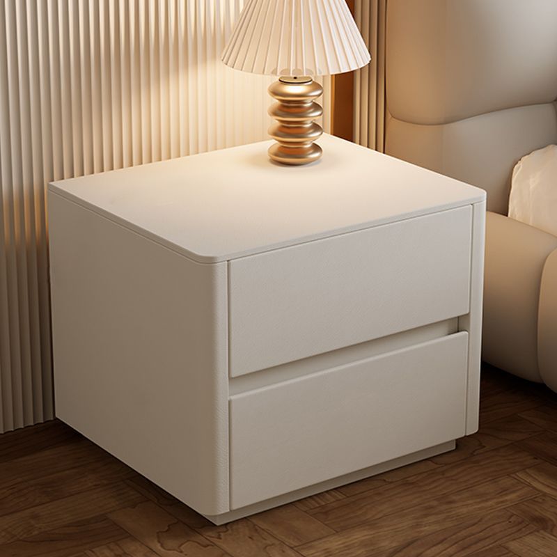 Smart Bedside Table with Wireless Charging, Modern Minimalist Solid Wood Nightstand, Multifunctional Luxury Home Bedroom Cabinet