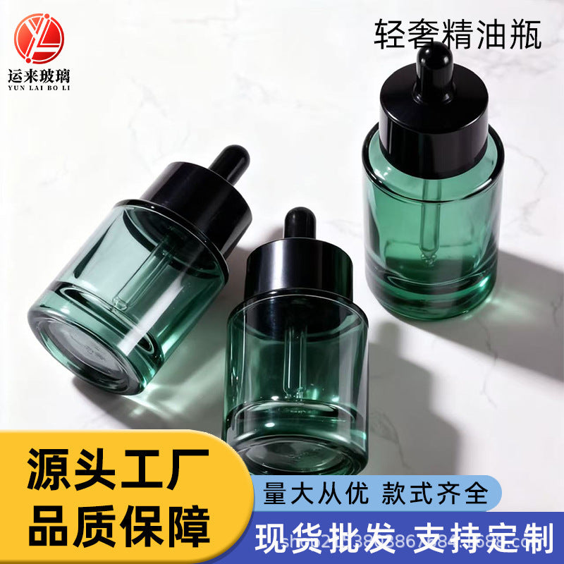 Premium Thick-Walled Clear Glass Dropper Bottles for Essential Oils and Serums - 10ml, 20ml, 30ml Cosmetic Packaging