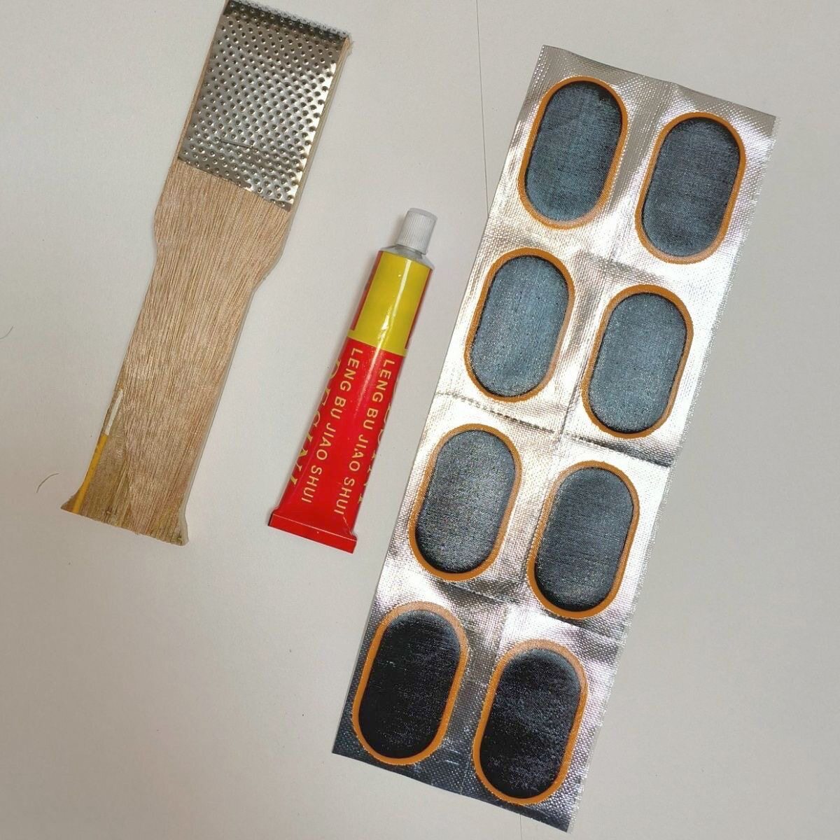 Tire Repair Kit for Bicycle Motorcycle Electric Vehicle Inner Tube Puncture Patch Glue Set