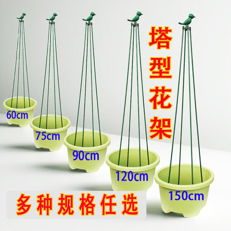 Clematis European Style Four-Corner Tower Plant Support Stand for Balcony Garden Pots Roses