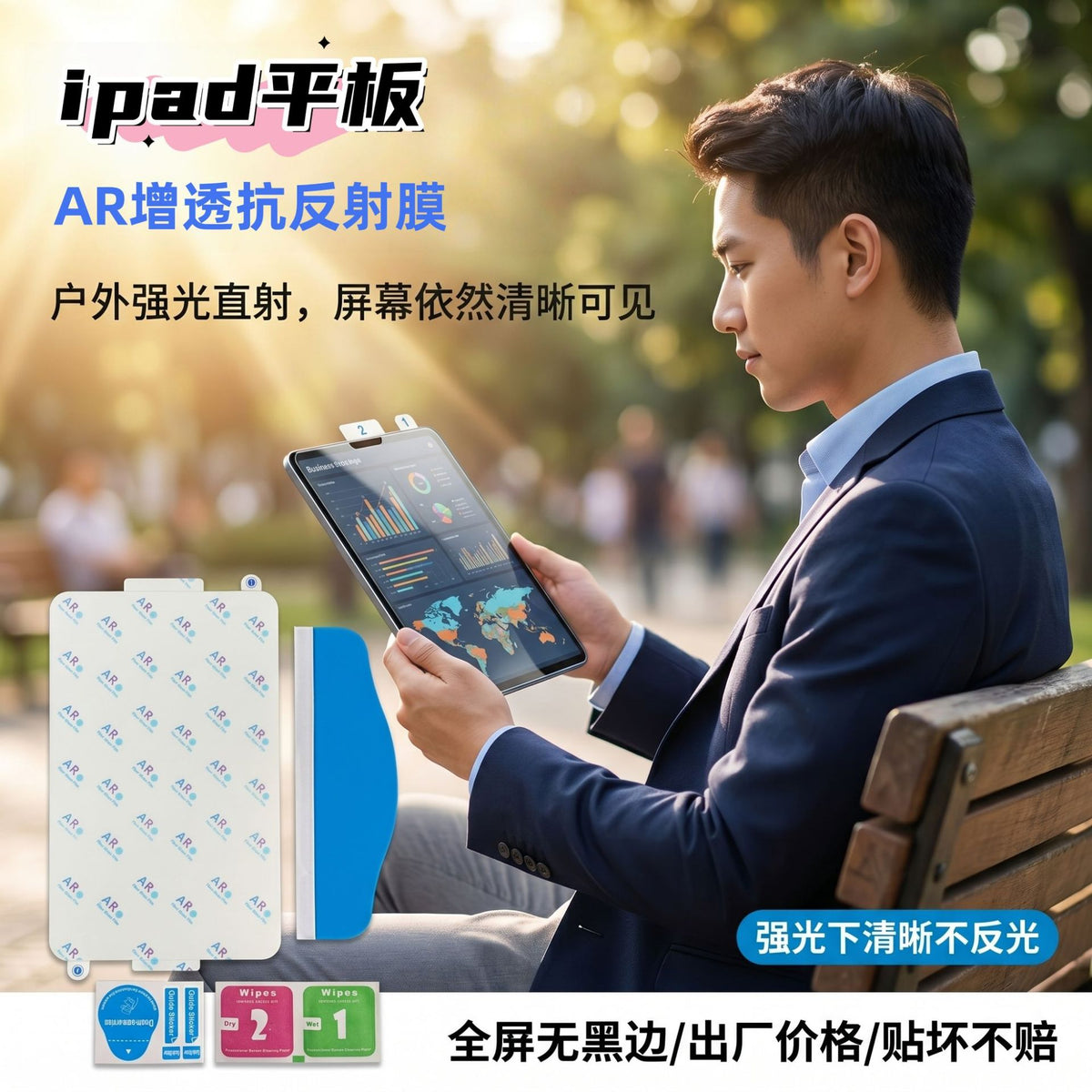 Anti-Reflective Screen Protector for iPad Air, iPad Mini, and iPad Pro - Enhanced Transparency Film