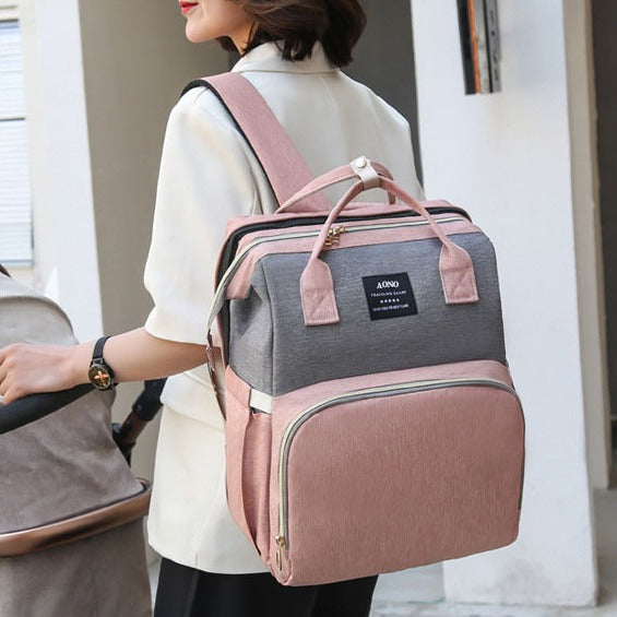 Foldable Baby Crib Mommy Backpack, Lightweight and Breathable