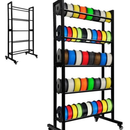 3D Printer Filament Storage Rack - 5-Tier Metal Desktop Organizer