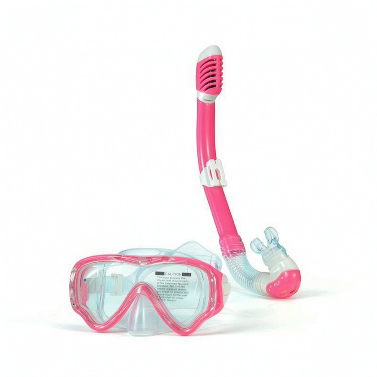 Anti-Fog Snorkeling Gear with Splash Guard Adjustable Snorkel Mask with Nose Cover Flexible Snorkeling Mask with Snorkel Tube Clear-Vision for Beginners