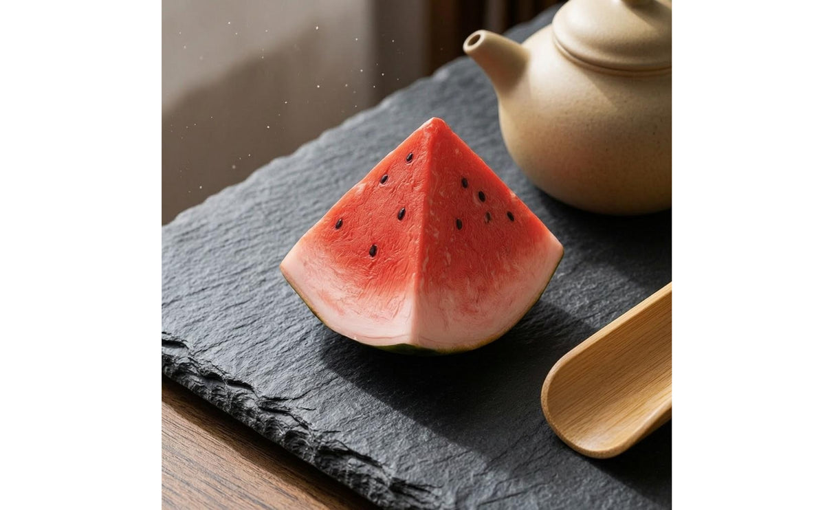 Watermelon Tea Pet Color Changing Resin Watermelon Figurine Decorative