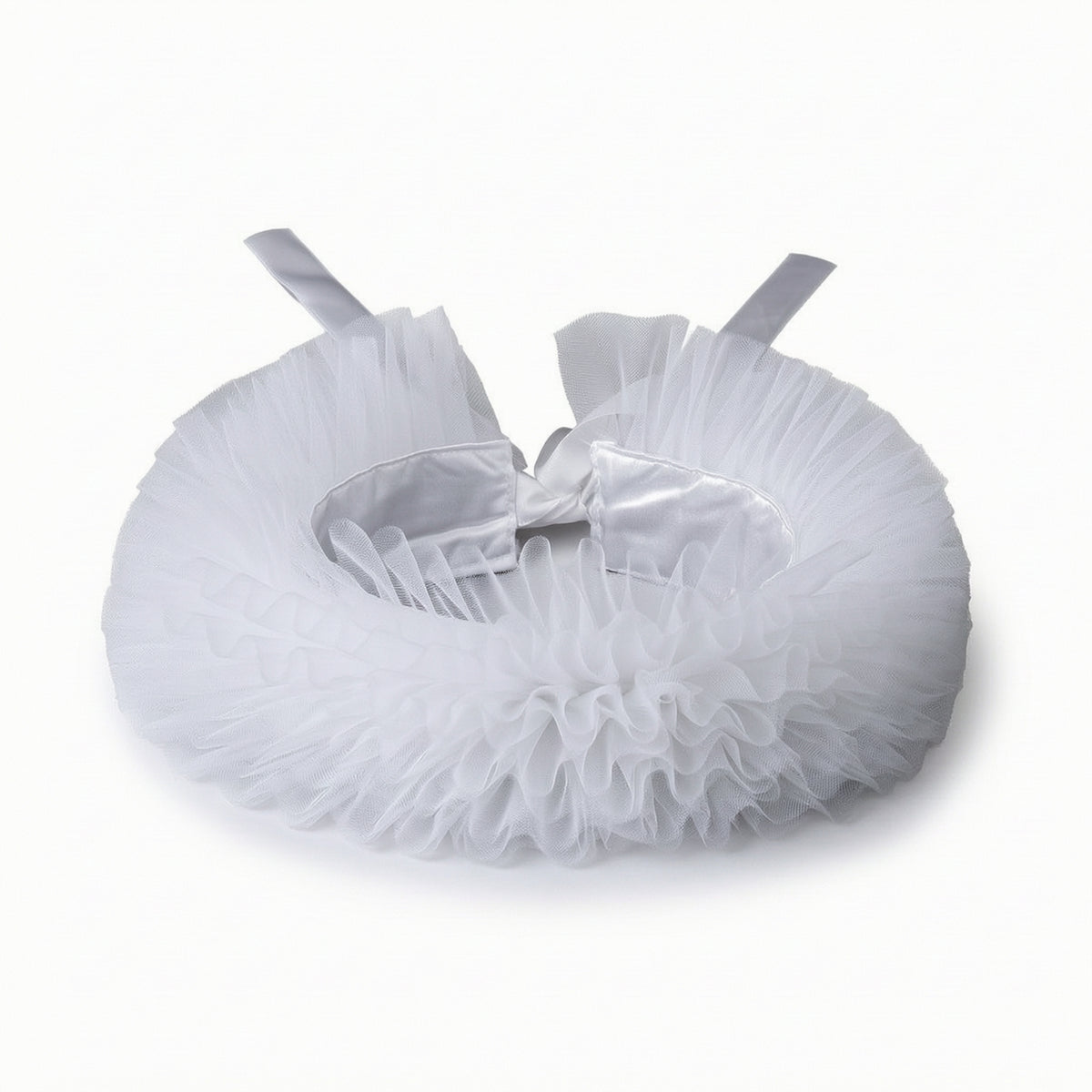 Tulle Voluminous Ruffled Layered Neckwear for Stage Performances