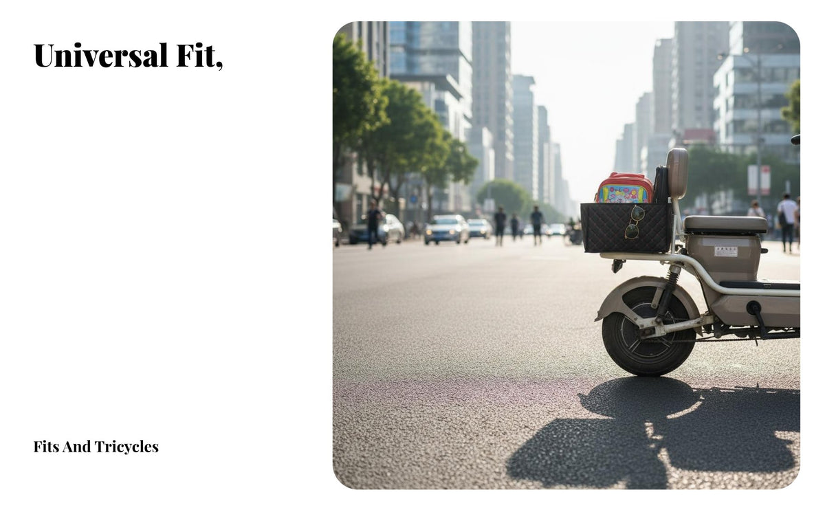 Dustproof Tricycle Basket Liner All-Season Use Rear Rack Storage Liner Long-Lasting for Commuters, Parents, Commuting, Travel