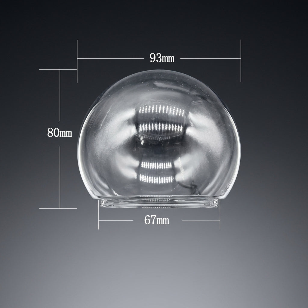 Ceiling Lights and Table Lamp Replacement Light Shade, Impact Resistant Plastic Light Cover for Ceiling Pendant, 60mm Sphere Lamp, Clear Finish