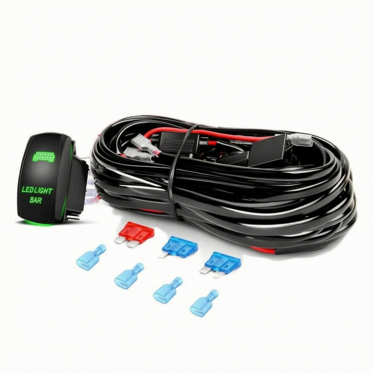 LED Wiring Harness 3m Light Wiring Harness Kit Quick-Connect Insulated for off-Road