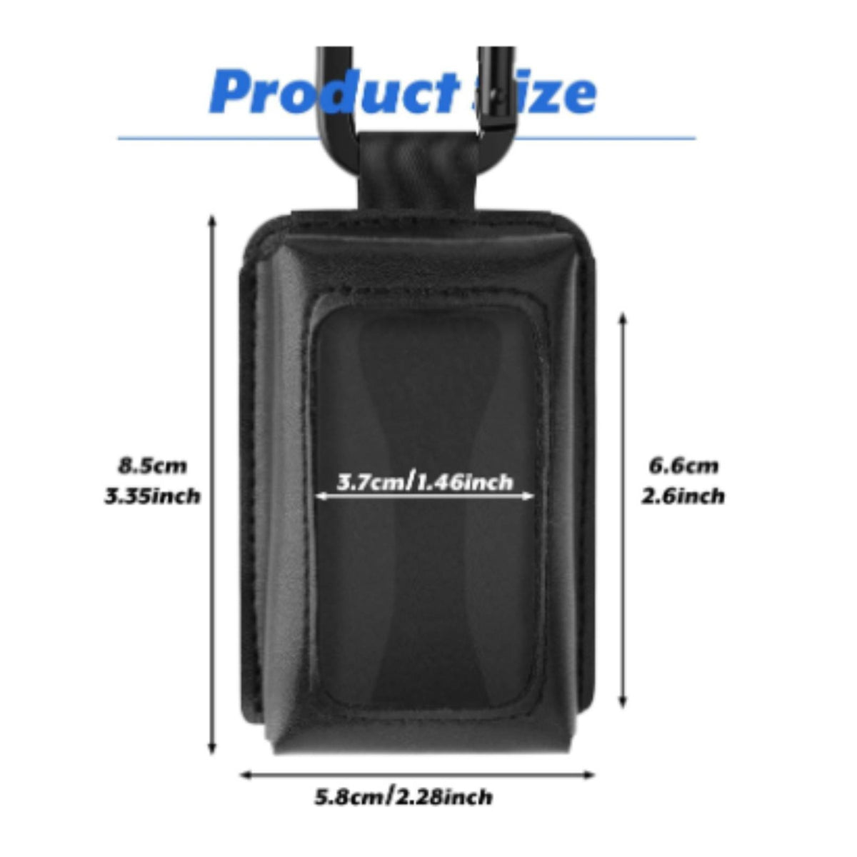 Transparent PVC Window Garage Door Opener Case Hook-and-Loop Closure Garage Opener Carrying Case Carabiner Clip Accessory Storage Portable