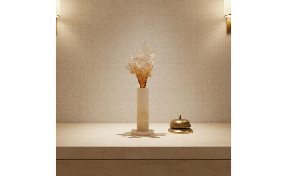 Art Candle Holder Statue Stone Candle Stand Stable Flame Style Candlestick for Lounge