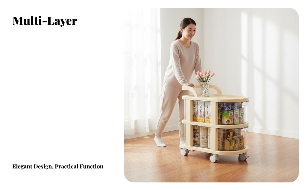 Multi-Tier Storage Cart Universal Wheels Mobile Drawer Cart Mobile Drawer Organizer Multipurpose Plastic Storage Trolley