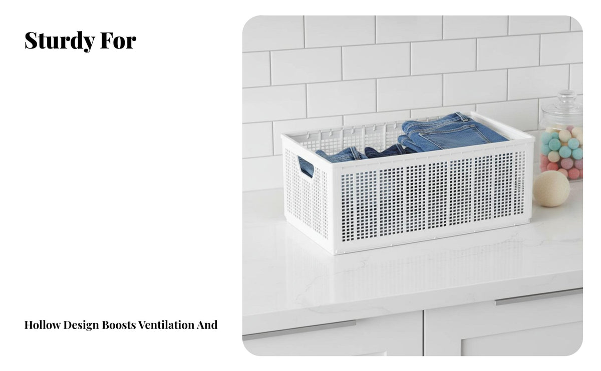 Compartmentalized Pants Box Foldable Clothing Compartment Organizer Visible Compartments Drawer Divider for households, Wardrobe, Dorm Room, Under Bed