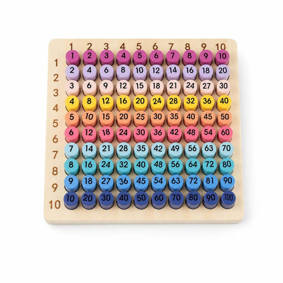 Multiplication Board Wooden Multiplication Game Board Fun for Children