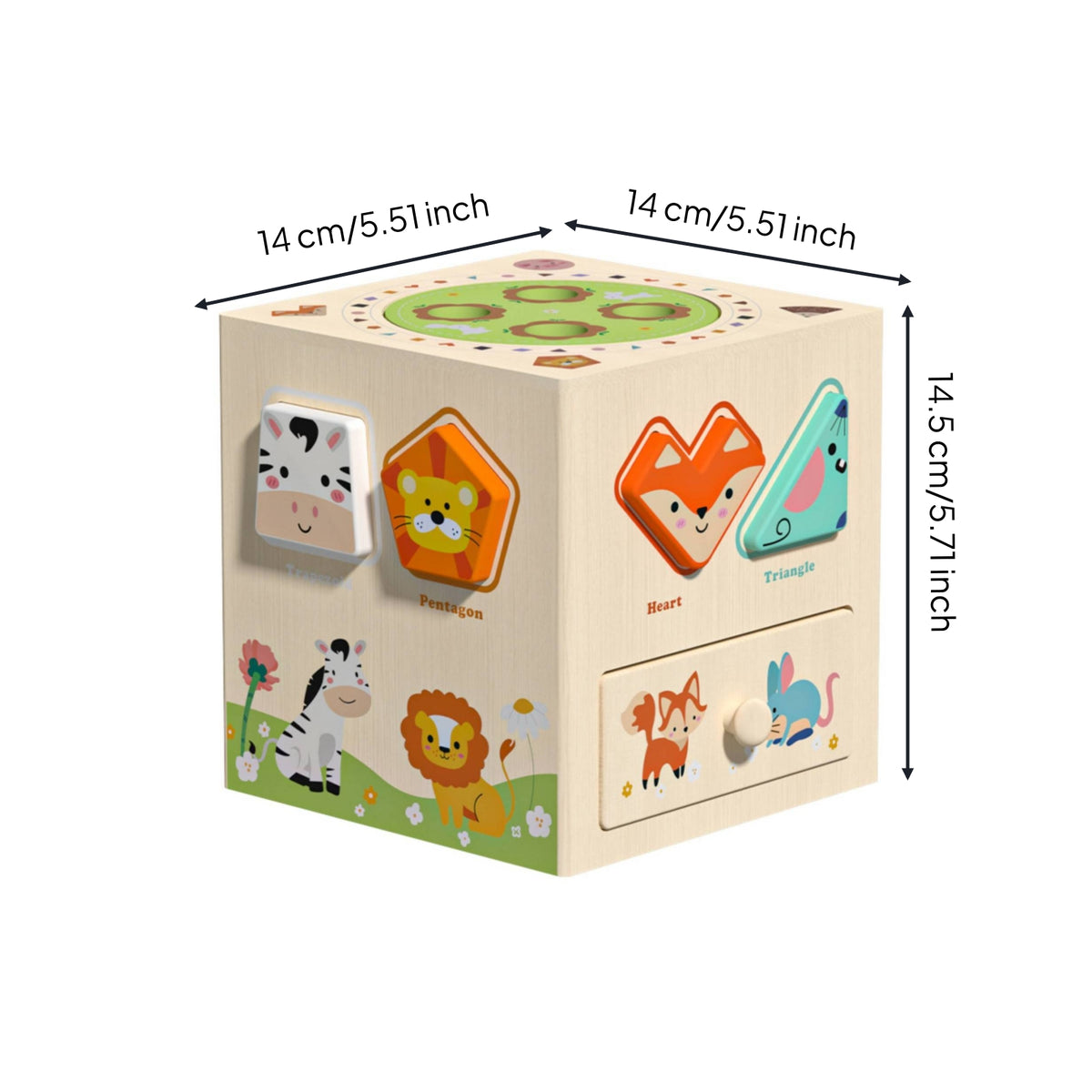 Educational Activity Cube Fine Motor Skills Wooden Activity Cube Educational for Young Children