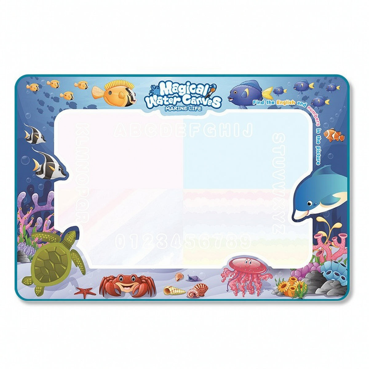 Mess-Messless Water Drawing Mat Reusable Water Doodle Mat Educational Toy Portable for Toddlers