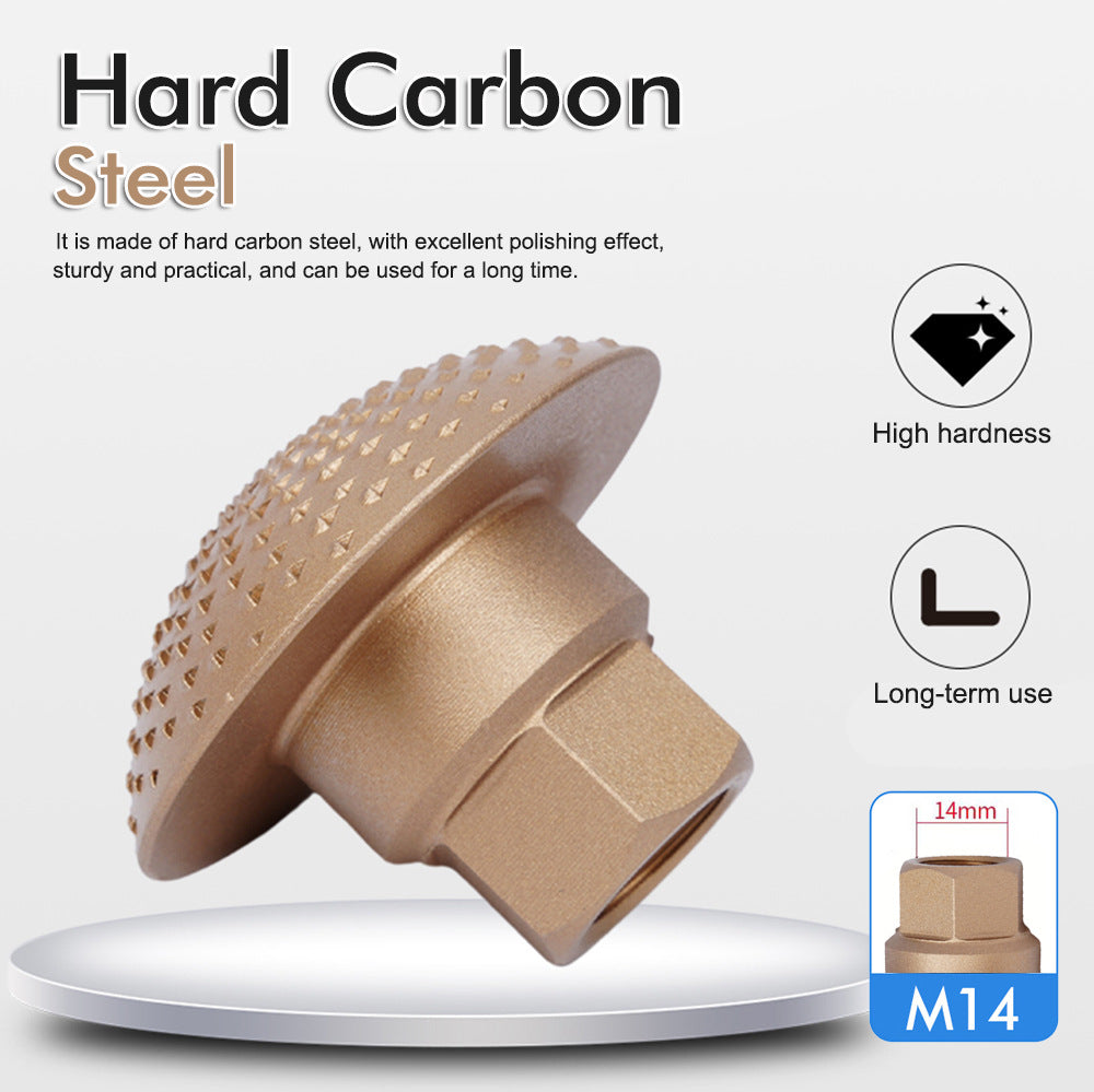 Woodworking Grinding Head Tool M14 Arc Shape Diameter 30/50/70mm