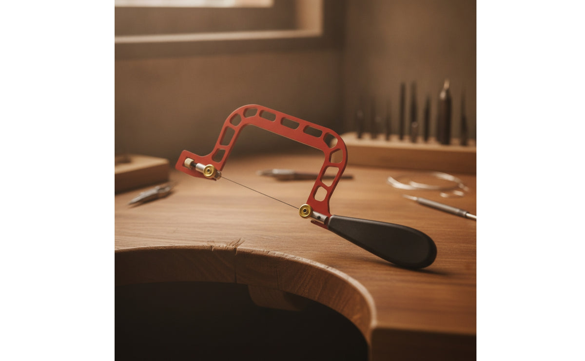 Adjustable Saw Frame with Clamps Ergonomic Curved Saw Frame Lightweight Precision for Jewelers, Crafters, Woodworkers, Jewelry Making, Crafts, Woodworking