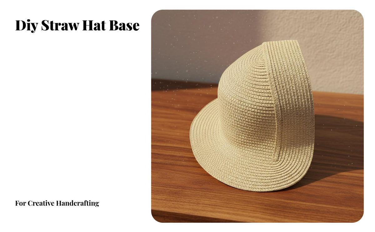 Half Hat Base Handmade Bonnet Base Lightweight DIY Woven Hat Blank for Crafters, Tea Parties, Events, Weddings