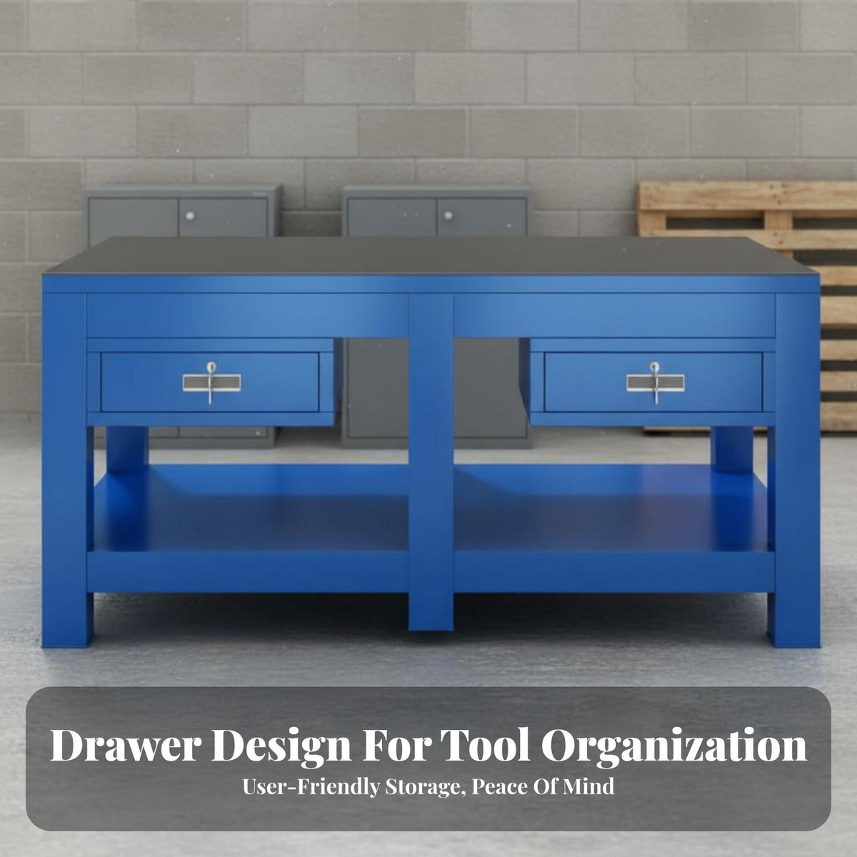 Casting Workshop Table High Load Capacity Heavy Duty Steel Workbench Fully Welded Heavy Duty Work Table for Fitters, Repair Specialist S, Factory