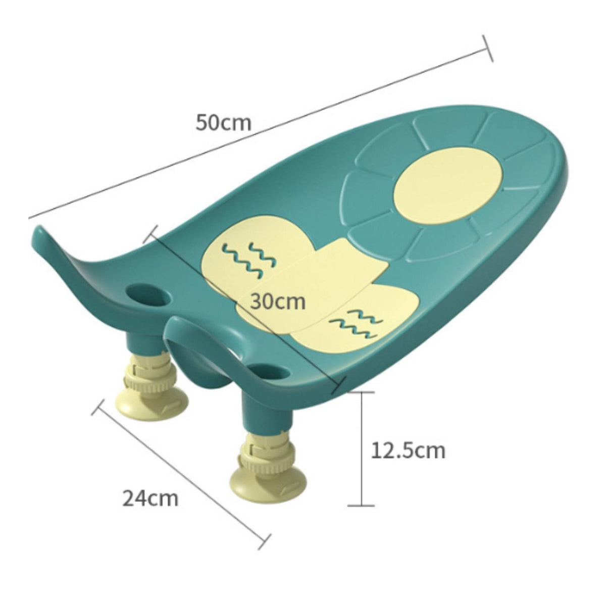 Polished Rounded Edges Infant Hygiene Washing Stand Anti-Slip Suction Cups Baby Rinsing Chair Ergonomic Design Infant Sink Bather Adjustable Height for Newborns, Infants, Babies