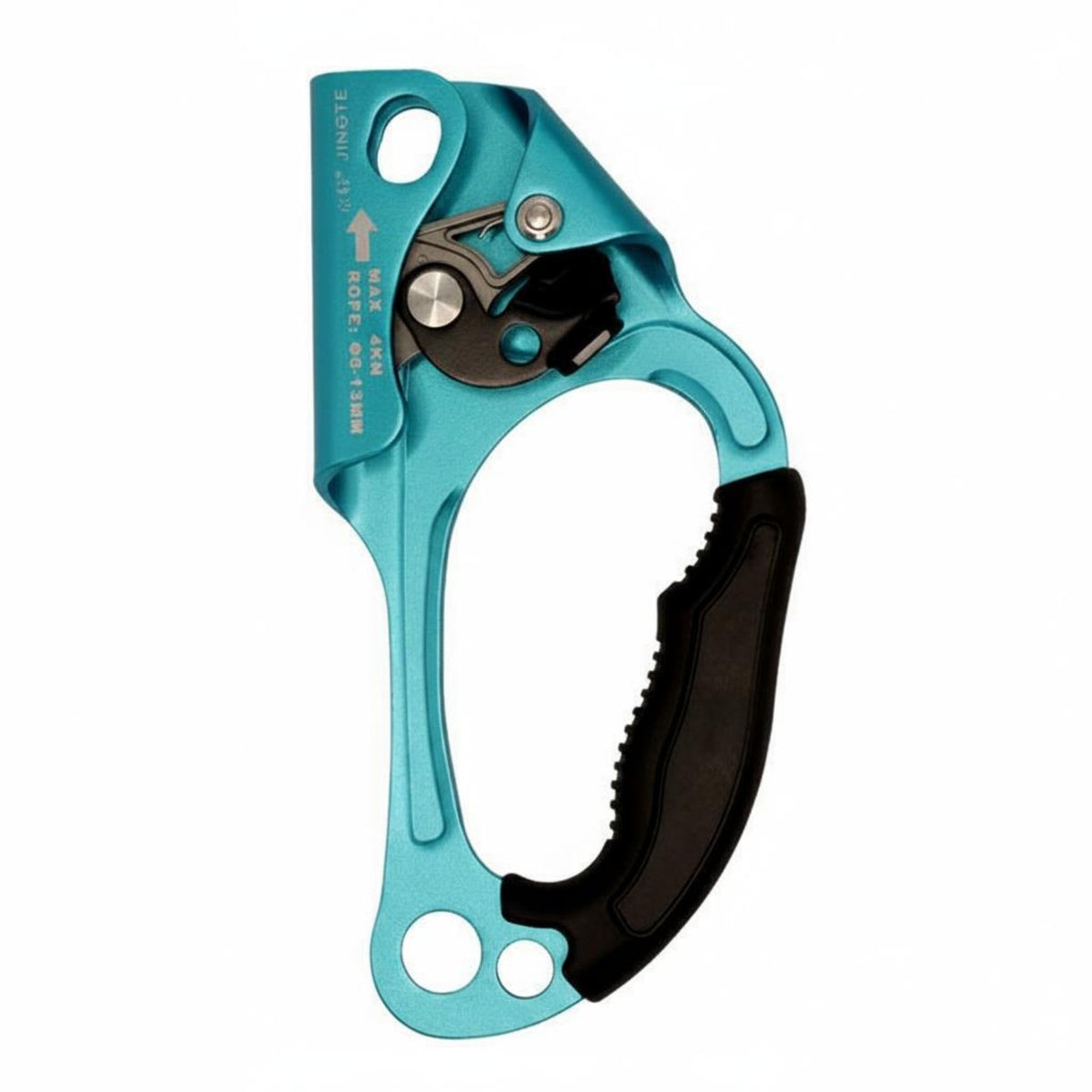 High Strength Hand Ascender Wear Resistant Rope Ascender Clamp Ergonomic Grip Climbing Rope Grab Simple Operation for Climbers, Rescuers, Arborists, Mountaineering, Caving