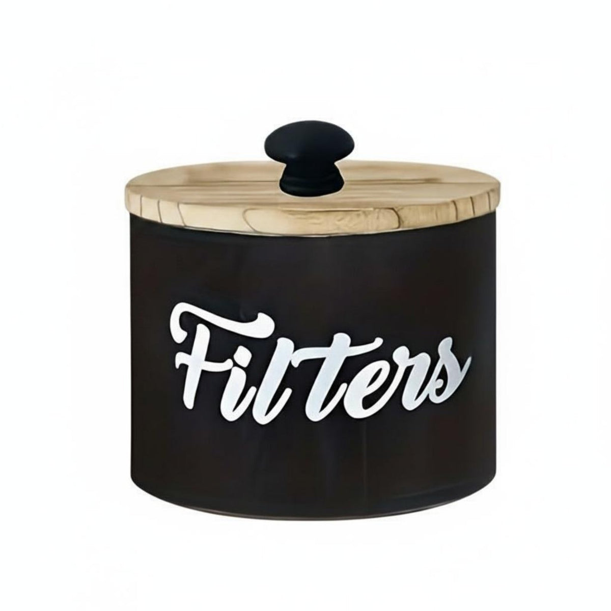 Farmhouse Aesthetic Coffee Filter Storage Box with Lid Coffee Filter Holder Multipurpose Tea Bag Container Countertop Organizer for Cafeteria