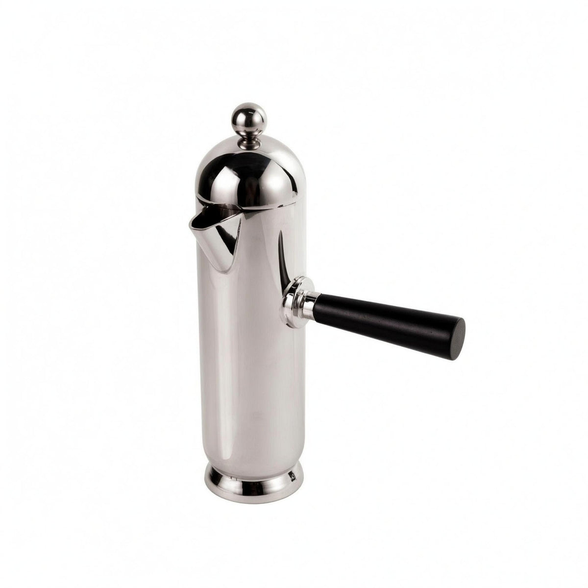 Round Base Stainless Steel Kettle Ornament Polished Silver Coffee Pot Ornament Domed Top Decorative Tabletop Kettle