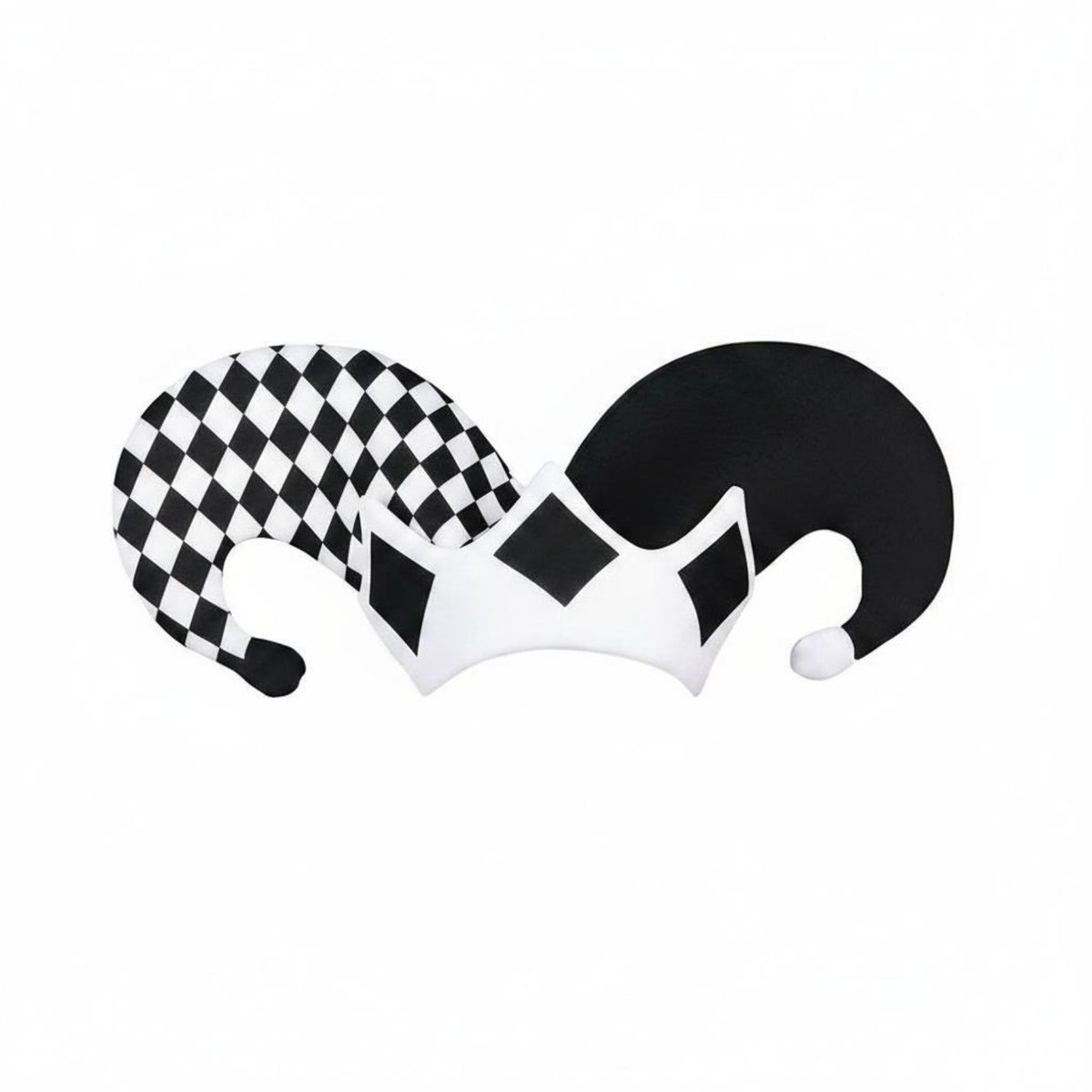 Harlequins Clown Hat Black and Checkered Fool Hat Funny Party Accessory for April Fools, Stage Performance