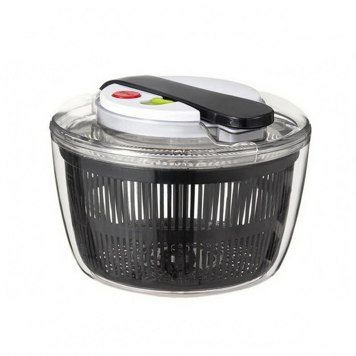 PressPress-Type Salad Drainer Clear Lid Manual Salad Drainer Button Controls Food Prep Gear