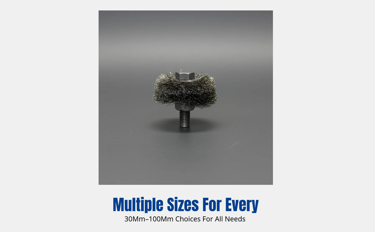 Boiler Pipe Wire Brush, Cleaning Brush for Smoke Tubes, Water Descaling Machine Accessory, Steel Construction