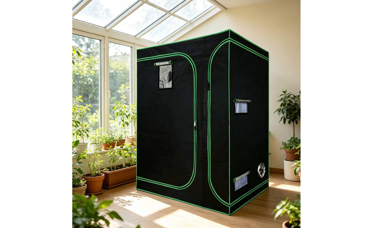 2-in-1 Grow Tent Sturdy Steel Frame Double Chamber Plant Tent Observation Window Indoor Greenhouse for Basement