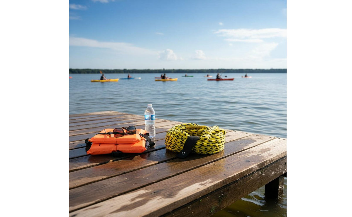 6 Passenger Tow Rope 6000 Tensile Strength Heavy Duty Tow Rope 16-Strand Braid for Tubers, Boating