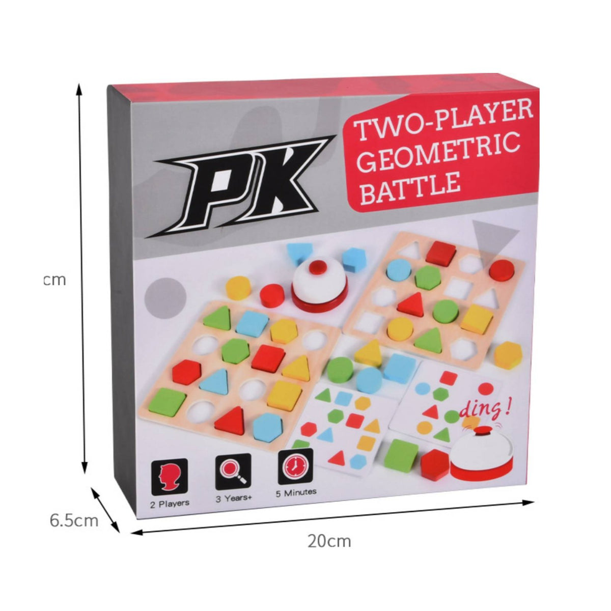 Two Player Geometric Battle Game Hand-Eye Coordination Shape Matching Block Game Interactive Geometric Matching Toy for Kids