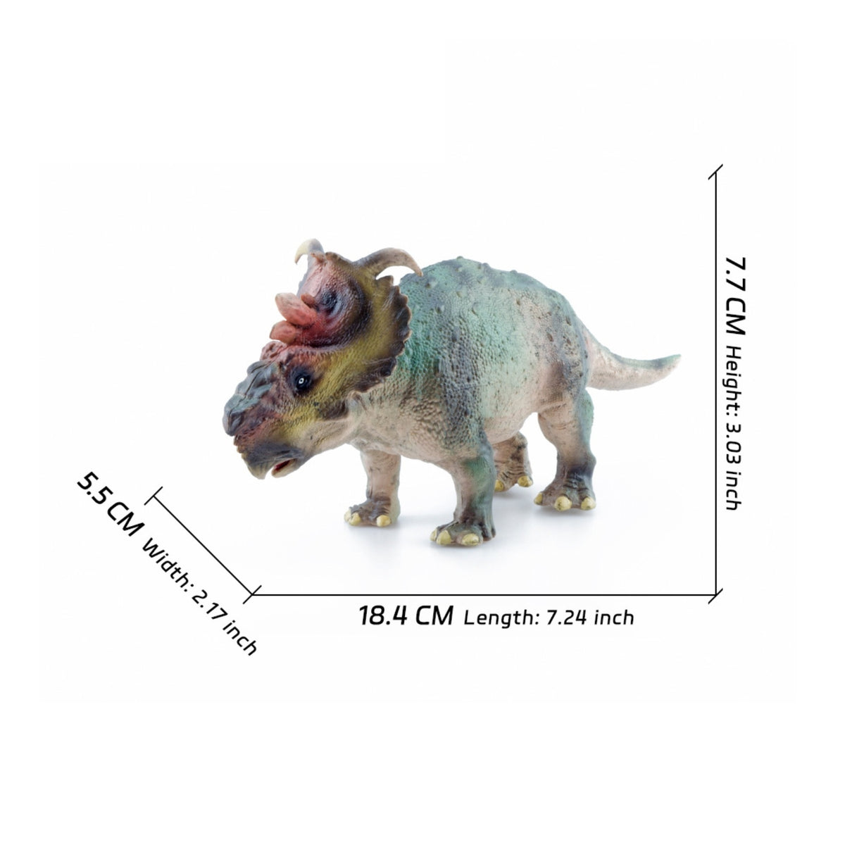 Pachyrhinosaurus Figure Realistic Pachyrhinosaurus Model Detailed Dinosaur Model with Frill for Dioramas