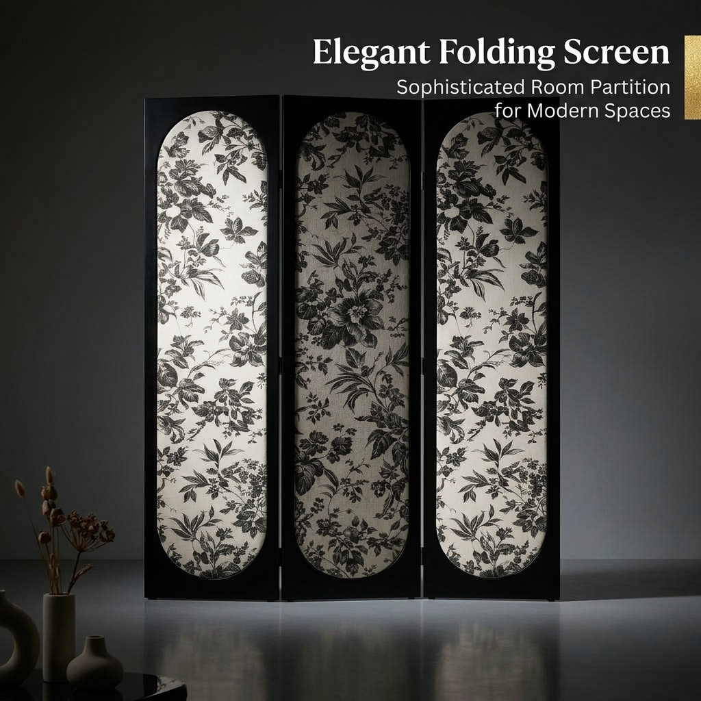 Folding Room Divider Screen for Living Room Bedroom Office, Freestanding Partition Wall Panel, Privacy Furniture, Decorative Screen