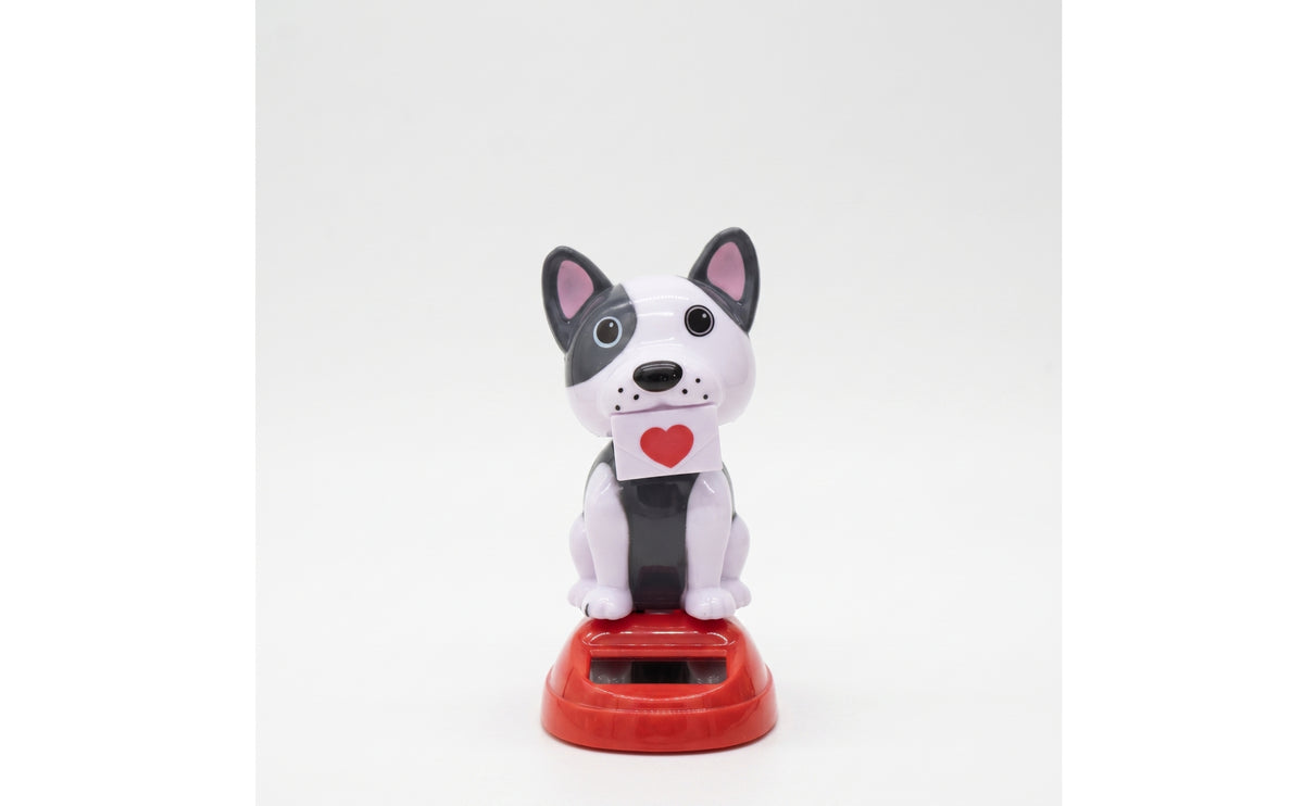 Solar-Powered Shaking Dog Car Ornament - Cartoon Pet Figurine