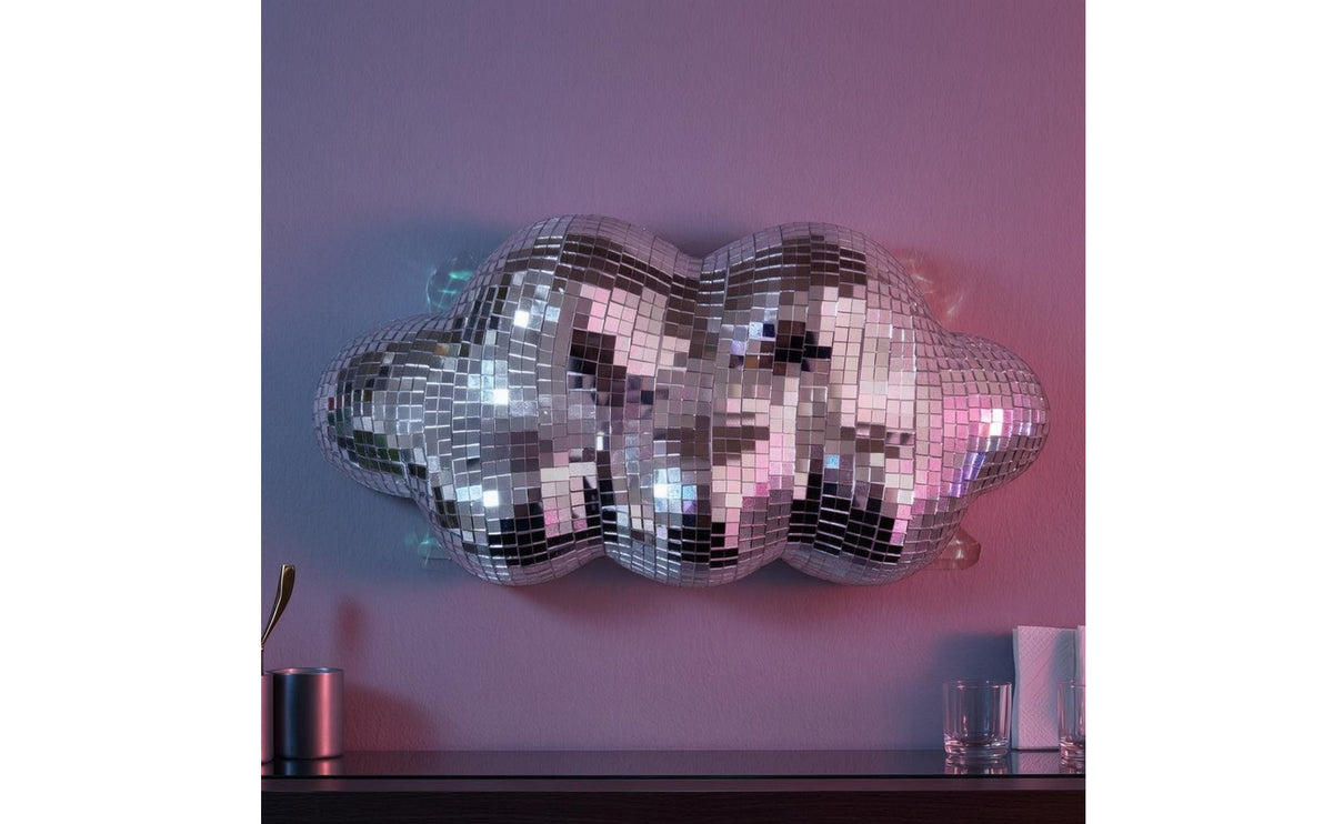 Mosaic Cloud Wall Art Indoor Mirrored Cloud Decor Tape