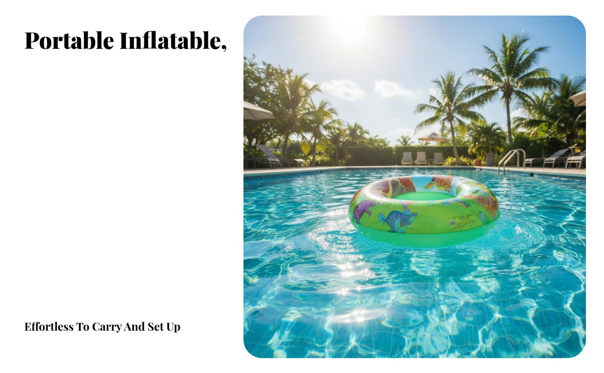 Dinosaur Paddle Tube Leak-Resistant Air Release Mechanism Dinosaur Pool Buoy PVC Swimming Tube Thickened Material Creature