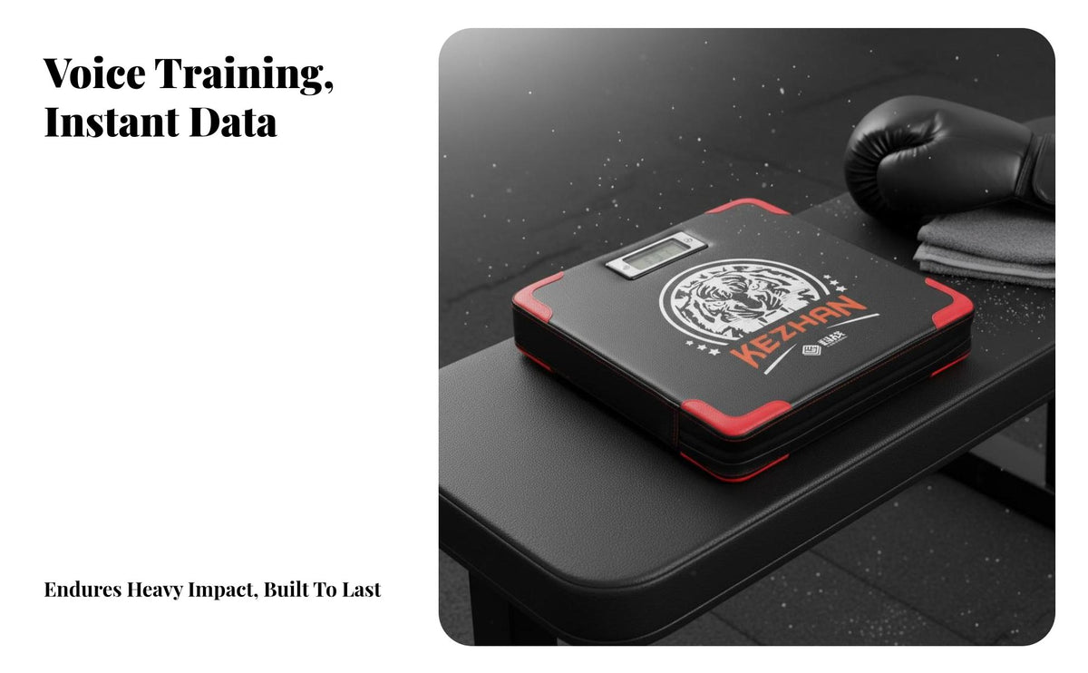 Voice Broadcast Smart Boxing Coach Multiple Modes & Speeds Digital Punch Force Meter Built-in Speaker Electronic Boxing Target Stress Relief for Combat Artists, Beginners, Home Gym, Workout, Training Center, Garage