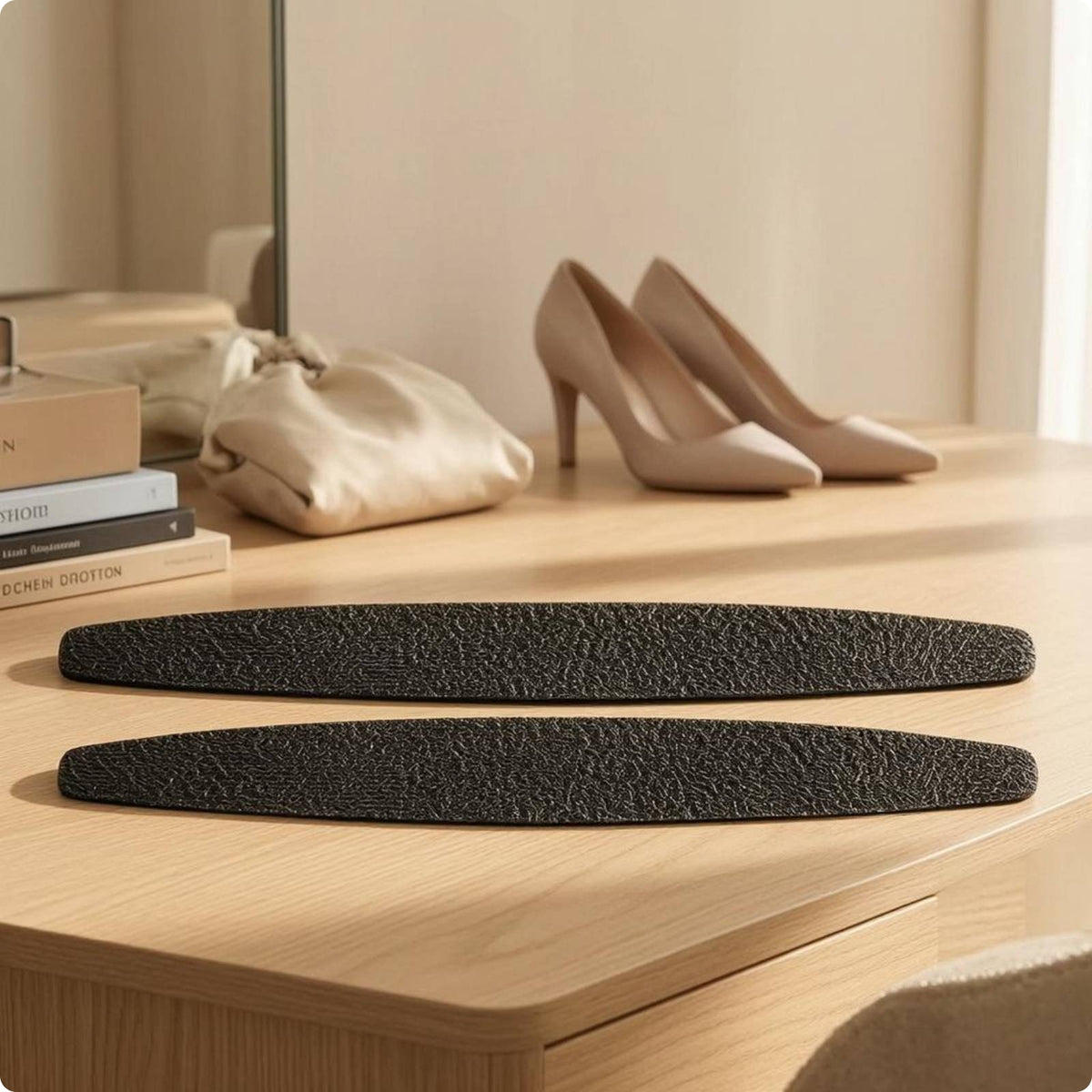 2 Pieces Anti-Wear Shoe Sticker Friction Reducing Suede Shoe Strip Self Adhesive Suede Sheet Soft Textured Footwear Material