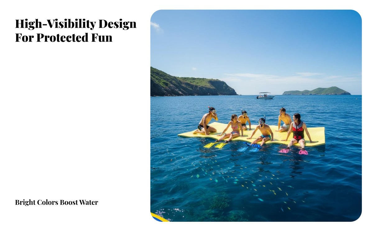 High Buoyancy Floating Water Mat Thickened Design Large Floating Water Pad Portable 3-Layer XPE Foam Mat Lightweight for Family, Kids, Beach, Lake