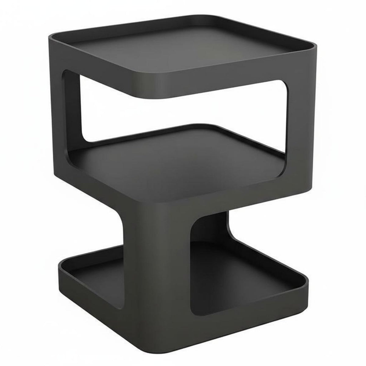 Geometric Side Table Space Saving Bedside Table Easy to Clean Nightstand