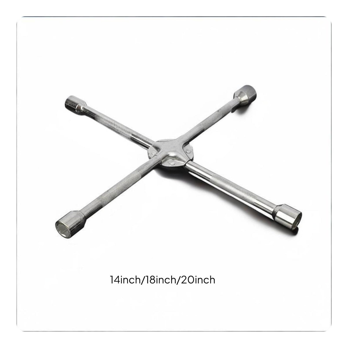 Forged Steel Construction 4-Way Lug Wrench Heavy Duty 4 Way Cross Wrench High Force for Mechanics, Roadside Emergency, Auto Repair Shop