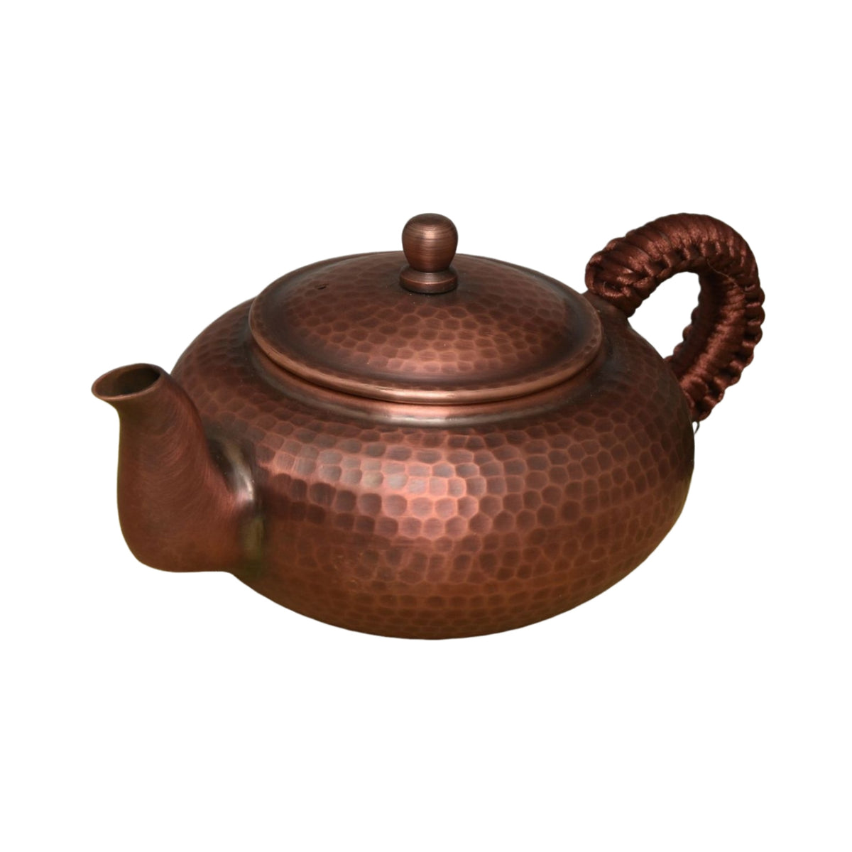 Copper Teapot Handmade Hammered Teapot Artisanal Pot for Collectors