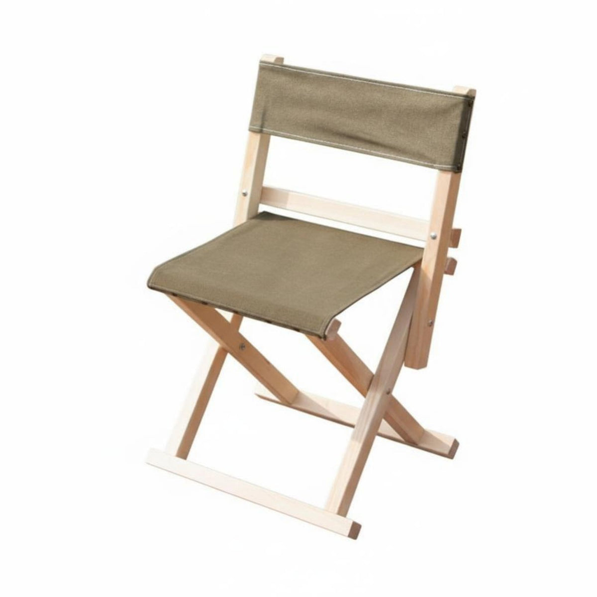 Foldable Design Wooden Frame Canvas Chair With Backrest Portable Seating Lightweight Outdoor Furniture Heavy Duty for Picnickers, Beach-Goers, Barbecue, Backyard, Picnic, Hiking
